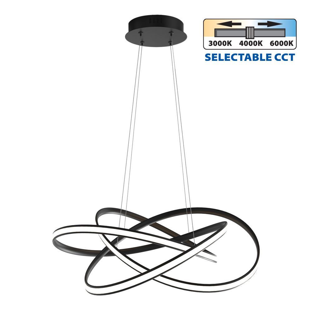 LED suspension MAREA LED ∙ 60W ∙ black ∙ CCT-switch ∙ 3000-4000-6000K