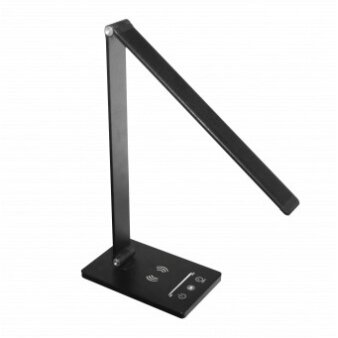 LED Desk Lamp, 5W, Wireless Charging, Black Body, CCT Light