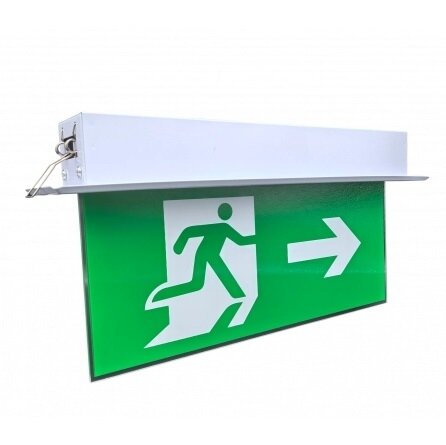 LED Recessed Emergency Exit Light, 2W, White Light