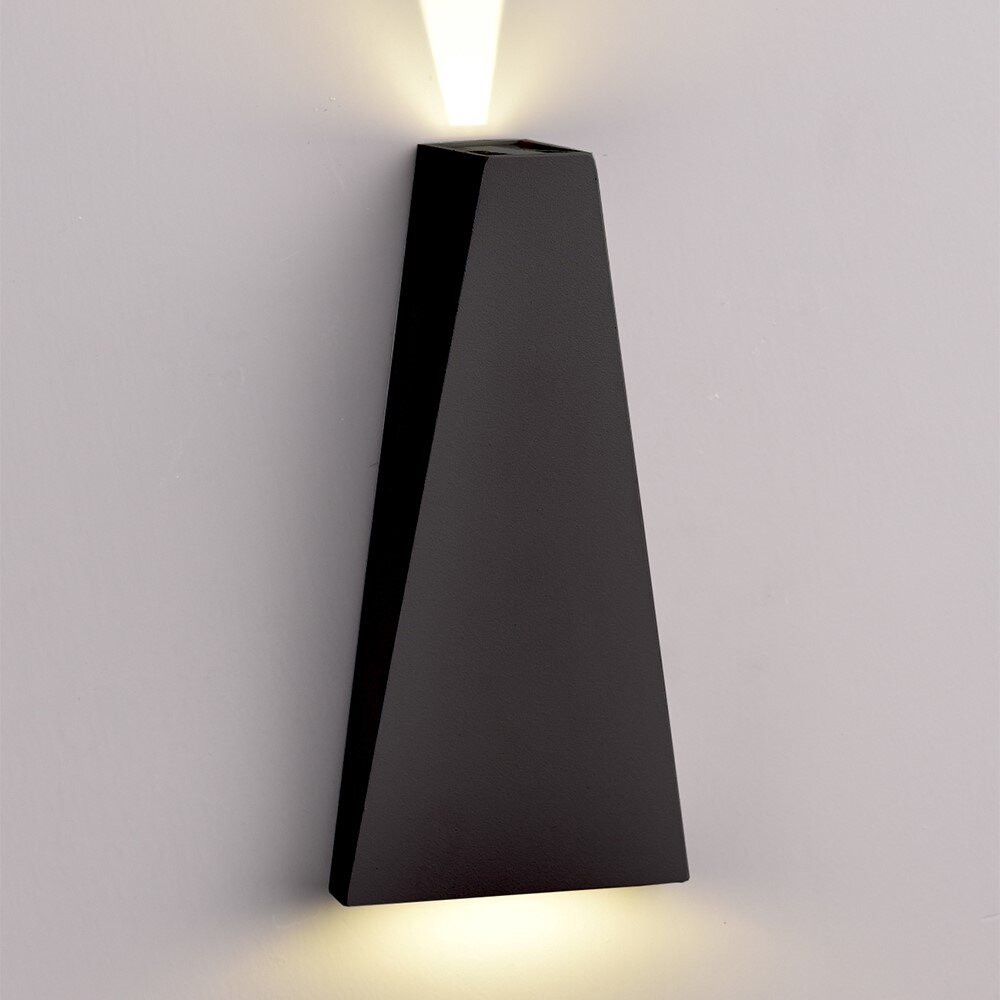 LED Wall Light, Black, 6W, Warm Light