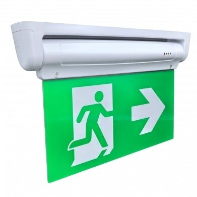 LED Ceiling Surface Emergency Exit Light, 3W, White Light