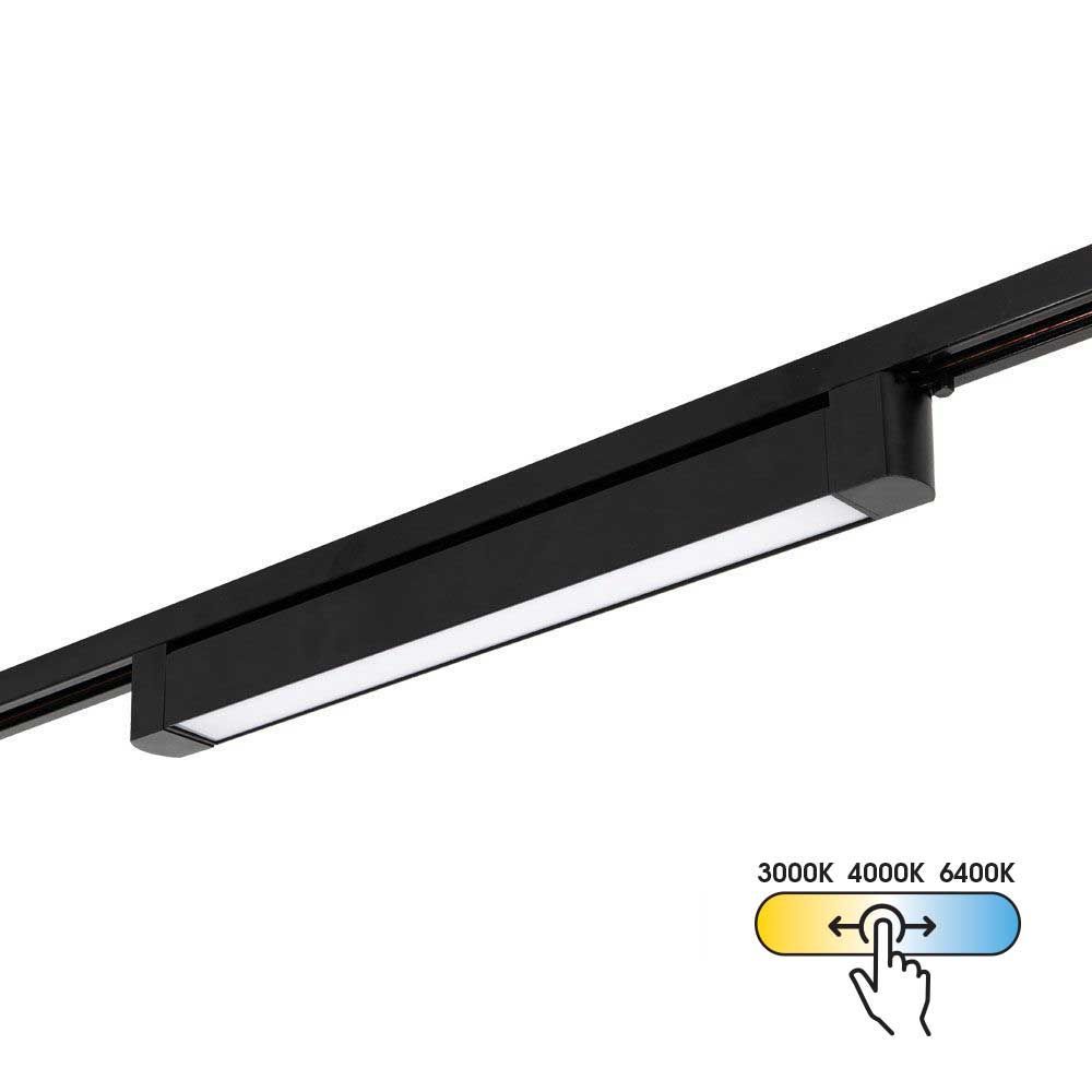 Linear LED tracklight DRAX LED ∙ 20W ∙ black ∙ CCT-switch ∙ 3000K-4000K-6400K