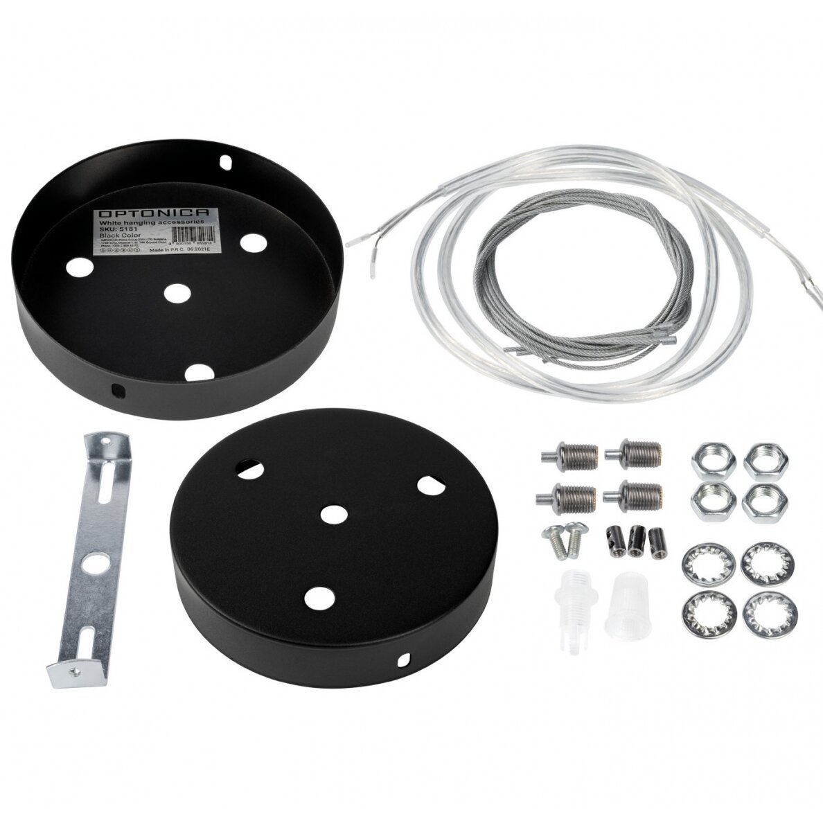 Ceiling Plate For Pendant Lamps, Black