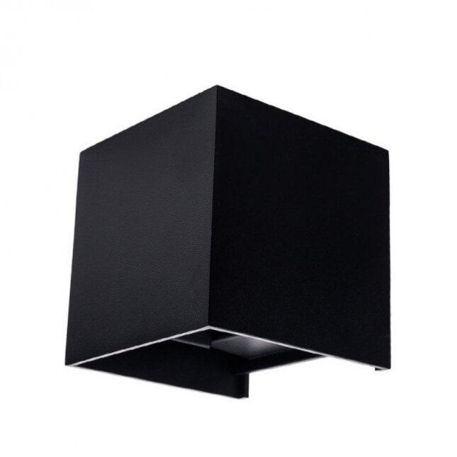 LED Wall Light, Black, Square, Adjustable Beam, 6W, Neutral Light