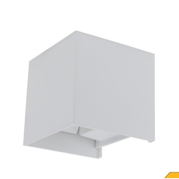 LED Wall Light, White, Square, Adjustable Beam, 12W, Neutral Light