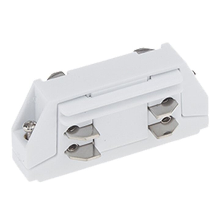 Mini Straight Connector For LED Track System, White