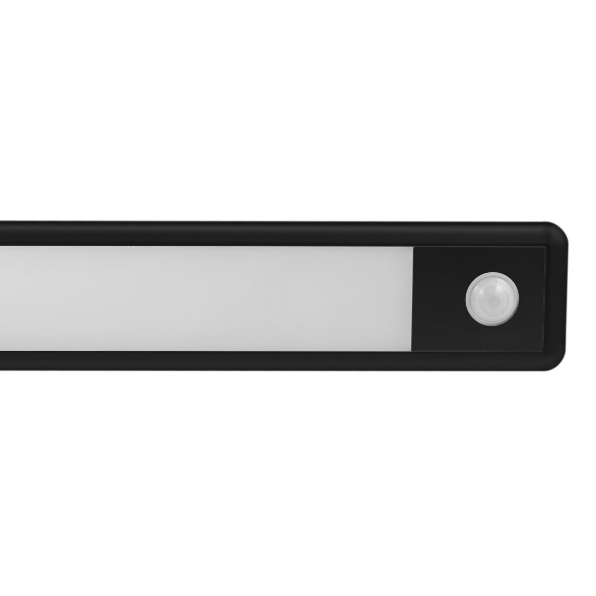 LED Cabinet Light, Slim Fit, Black Body, PIR Sensor, 3.5W, Warm Light